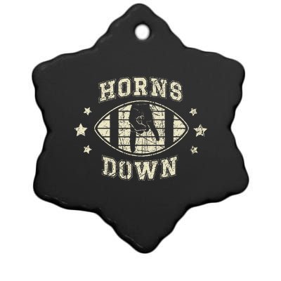 Horns Down Beat Texas Funny Tuck Fexas Ceramic Star Ornament