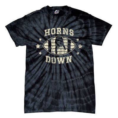 Horns Down Beat Texas Funny Tuck Fexas Tie-Dye T-Shirt