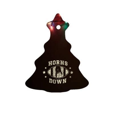 Horns Down Beat Texas Funny Tuck Fexas Ceramic Tree Ornament