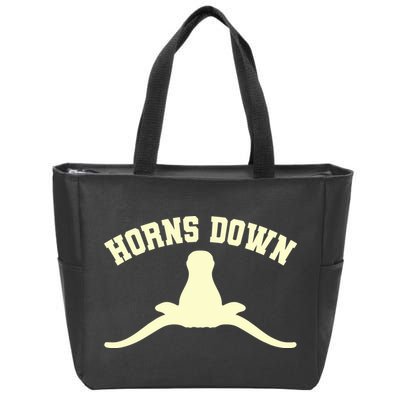 Horns Down Zip Tote Bag