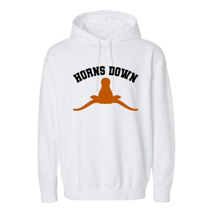 Horns Down Garment-Dyed Fleece Hoodie