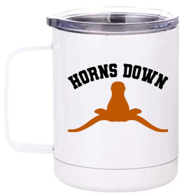 Horns Down 12 oz Stainless Steel Tumbler Cup