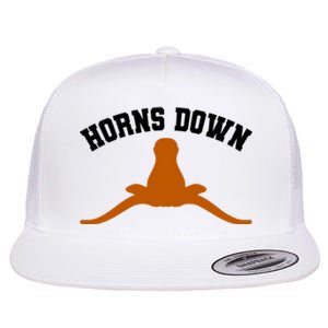 Horns Down Flat Bill Trucker Hat