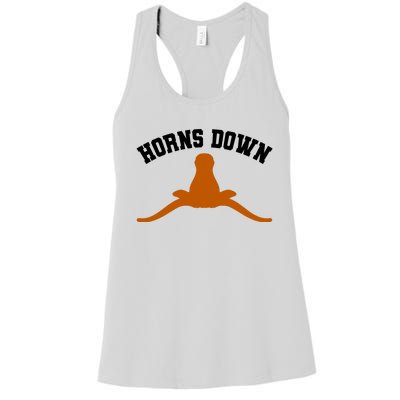 Horns Down Women's Racerback Tank