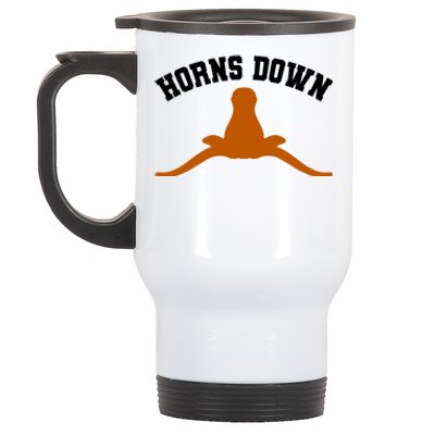 Horns Down Stainless Steel Travel Mug