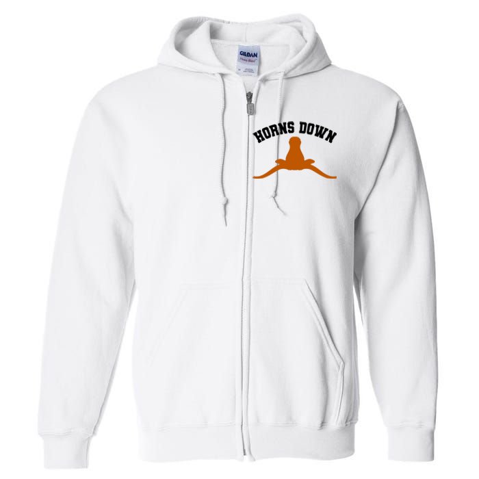 Horns Down Full Zip Hoodie