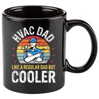 HVAC Dad But Cooler Funny HVAC Technician Father 11oz C Handle Ceramic Mug