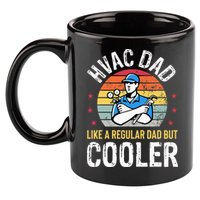 HVAC Dad But Cooler Funny HVAC Technician Father 11oz C Handle Ceramic Mug