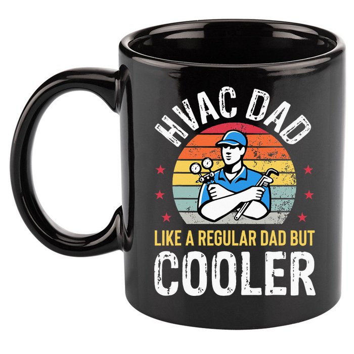 HVAC Dad But Cooler Funny HVAC Technician Father 11oz C Handle Ceramic Mug
