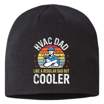 HVAC Dad But Cooler Funny HVAC Technician Father Sustainable Beanie