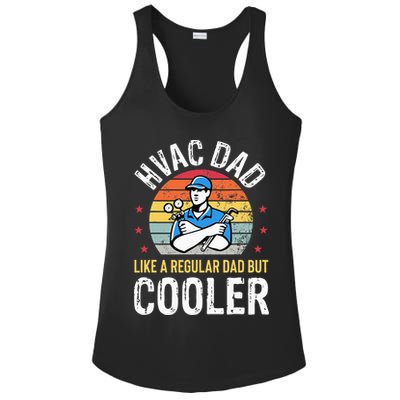 HVAC Dad But Cooler Funny HVAC Technician Father Ladies PosiCharge Competitor Racerback Tank