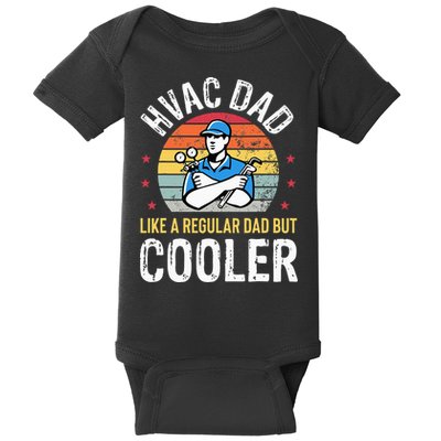 HVAC Dad But Cooler Funny HVAC Technician Father Baby Bodysuit