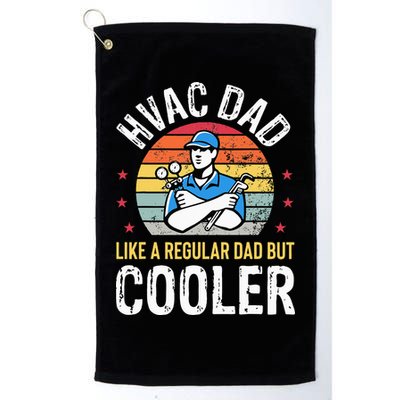 HVAC Dad But Cooler Funny HVAC Technician Father Golf Towel