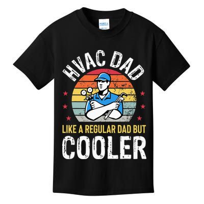 HVAC Dad But Cooler Funny HVAC Technician Father Kids T-Shirt