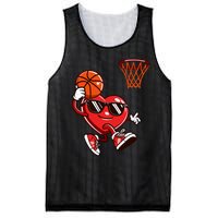 Heart Dunking Basketball Valentines Day Mesh Reversible Basketball Jersey Tank