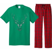 Hand Drawn Buck Deer Style Antlers Pajama Set