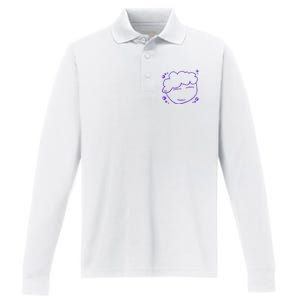 Hey Drawing By Brenden Bcr Performance Long Sleeve Polo