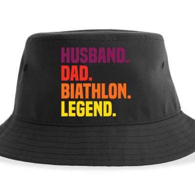 Husband Dad Biathlon Legend Premium Sustainable Bucket Hat