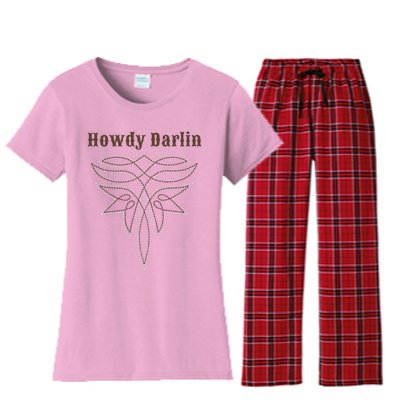 Howdy Darlin Boot Stitch Women's Flannel Pajama Set