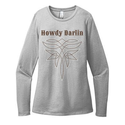 Howdy Darlin Boot Stitch Womens CVC Long Sleeve Shirt