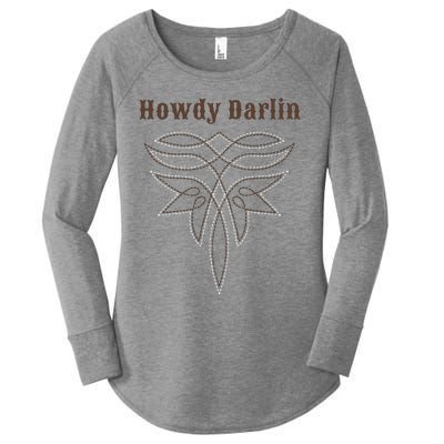 Howdy Darlin Boot Stitch Women's Perfect Tri Tunic Long Sleeve Shirt