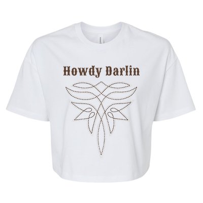 Howdy Darlin Boot Stitch Bella+Canvas Jersey Crop Tee