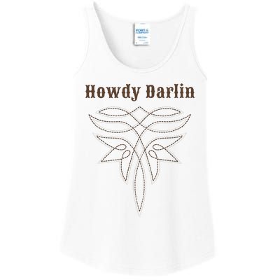 Howdy Darlin Boot Stitch Ladies Essential Tank