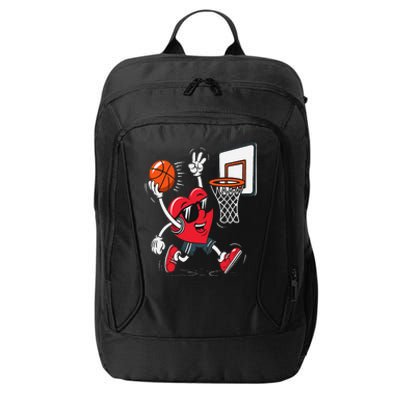 Heart Dunking Basketball Valentines Day City Backpack