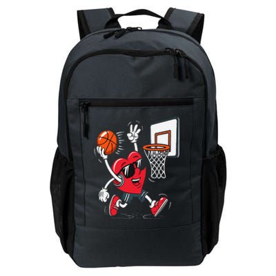 Heart Dunking Basketball Valentines Day Daily Commute Backpack