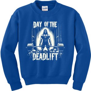 Horror Deadlifter Bodybuilder Deadlifting Workout Training Great Gift Kids Sweatshirt