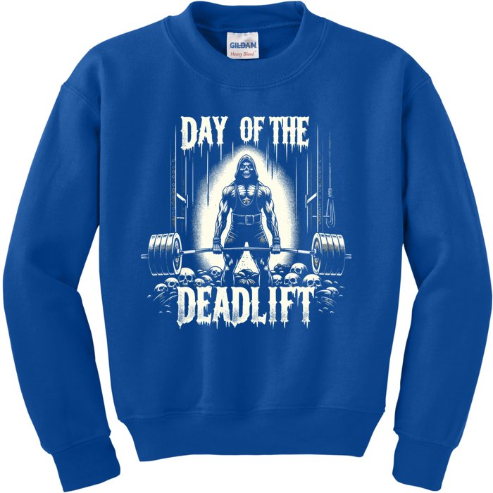 Horror Deadlifter Bodybuilder Deadlifting Workout Training Great Gift Kids Sweatshirt