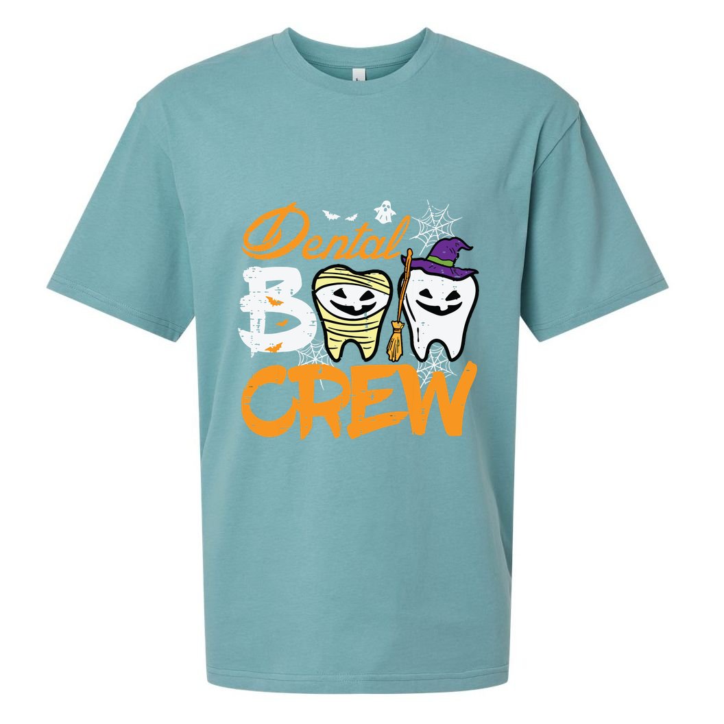 Halloween Dental Boo Crew Dentist Costume Teeth Women Sueded Cloud Jersey T-Shirt