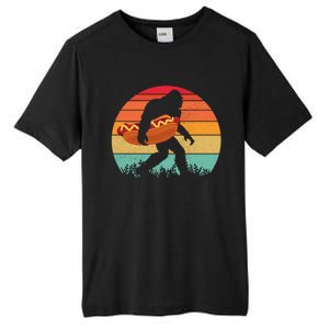 Hot Dog Bigfoot Legend Hotdog Funny Hot Dog Food Foodie Bbq Funny Gift Tall Fusion ChromaSoft Performance T-Shirt