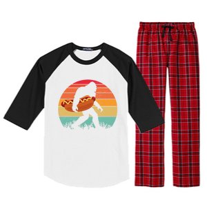 Hot Dog Bigfoot Legend Hotdog Funny Hot Dog Food Foodie Bbq Funny Gift Raglan Sleeve Pajama Set