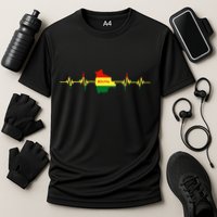 Heartbeat Design Bolivian Flag Bolivia Cooling Performance Crew T-Shirt