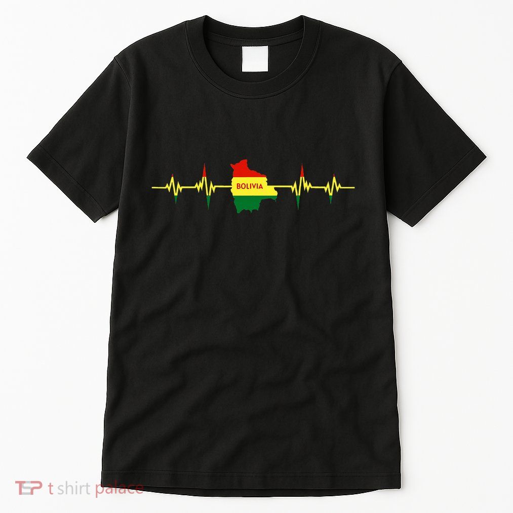 Heartbeat Design Bolivian Flag Bolivia Tall T-Shirt