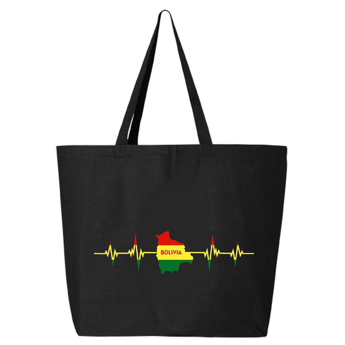 Heartbeat Design Bolivian Flag Bolivia 25L Jumbo Tote