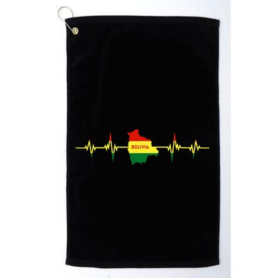 Heartbeat Design Bolivian Flag Bolivia Golf Towel