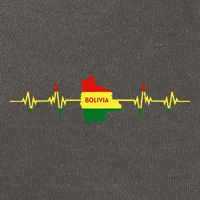 Heartbeat Design Bolivian Flag Bolivia Cotton Canvas Backpack