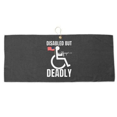 Handicap Disabled But Deadly Large Microfiber Waffle Golf Towel