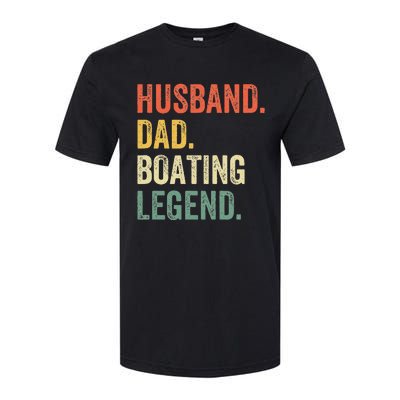 Husband Dad Boating Legend Funny Sail Boat Captain Father Softstyle CVC T-Shirt