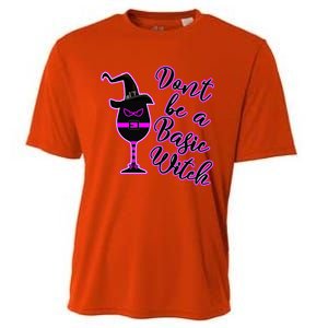 Halloween Dont Be Basic Witch For Wine Lovers Funny Gift Cooling Performance Crew T-Shirt