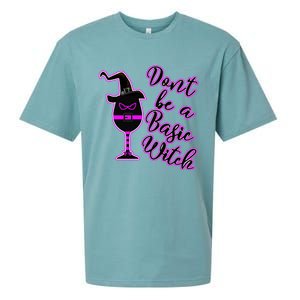 Halloween Dont Be Basic Witch For Wine Lovers Funny Gift Sueded Cloud Jersey T-Shirt