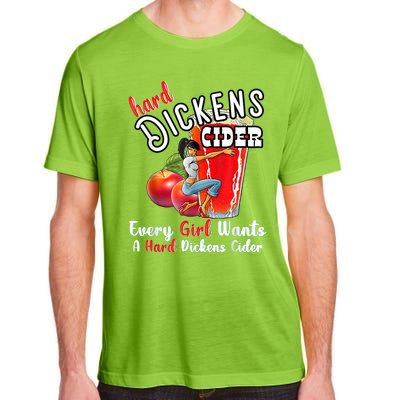 Hard Dickens Cider Funny Girl Whiskey And Beer Apple Humor Adult ChromaSoft Performance T-Shirt