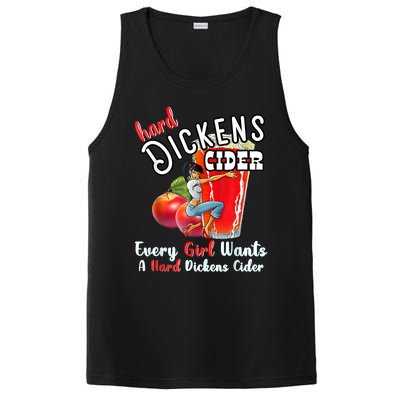 Hard Dickens Cider Funny Girl Whiskey And Beer Apple Humor PosiCharge Competitor Tank