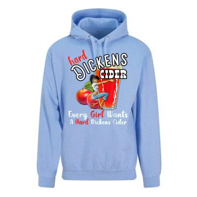 Hard Dickens Cider Funny Girl Whiskey And Beer Apple Humor Unisex Surf Hoodie