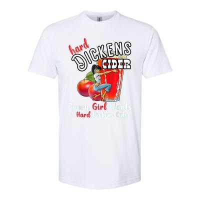 Hard Dickens Cider Funny Girl Whiskey And Beer Apple Humor Softstyle CVC T-Shirt