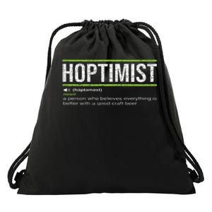 Hoptimist Definition Craft Beer Drawstring Bag