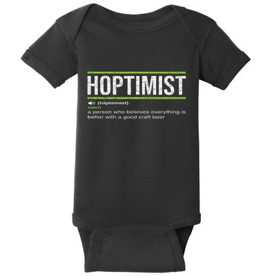 Hoptimist Definition Craft Beer Baby Bodysuit
