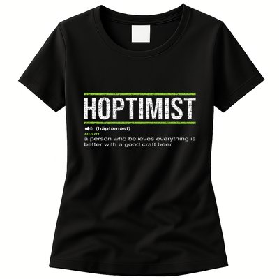 Hoptimist Definition Craft Beer Womens T-Shirt